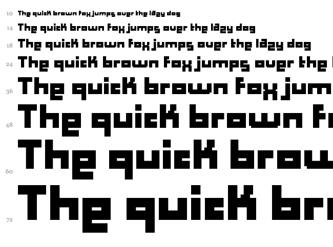 Computer Aid font waterfall